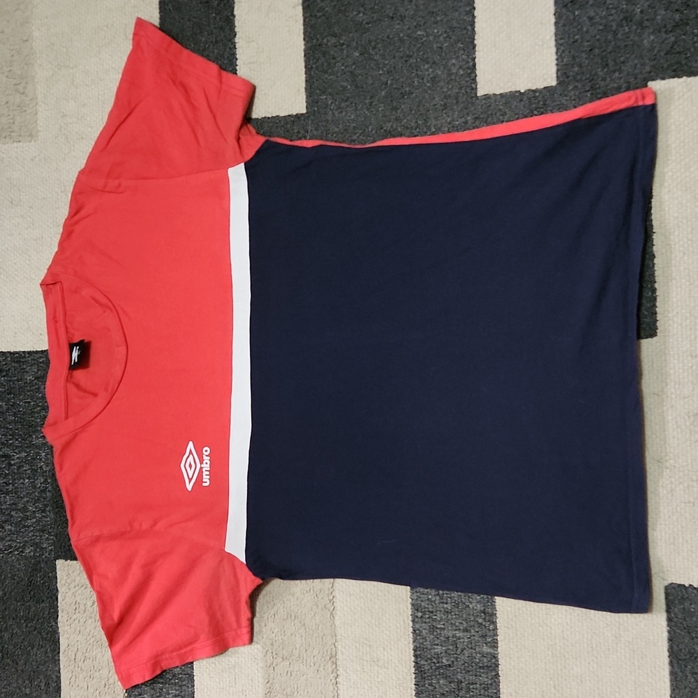 Umbro Stripe Block Pattern T-Shirt Vintage Y2k